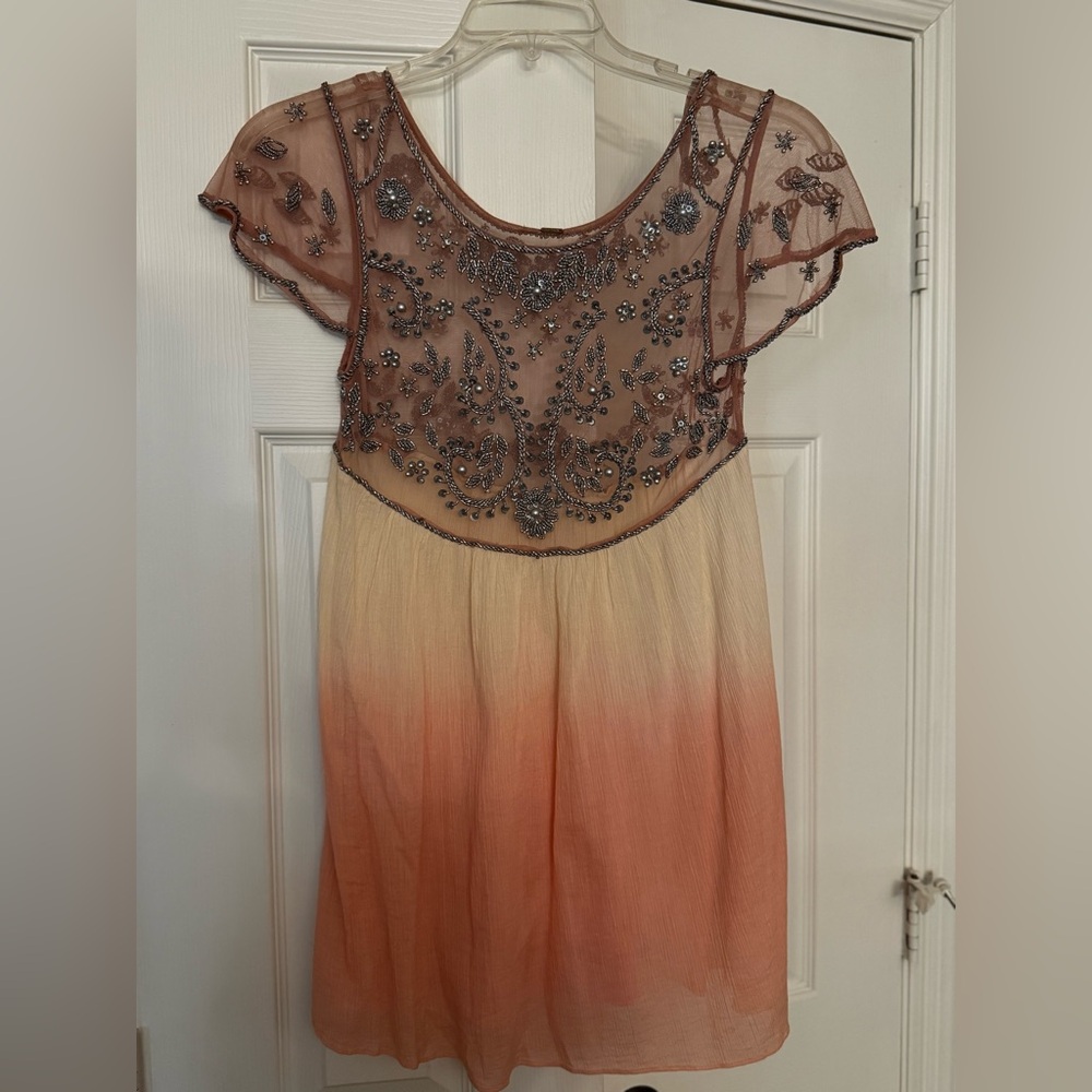 Free People Beaded Ombré Top